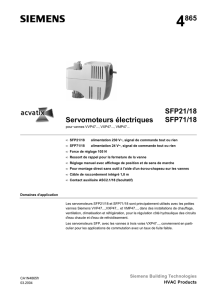 4865 Servomoteurs électriques SFP21/18 SFP71/18