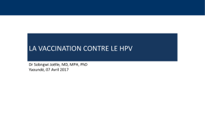 Vaccination HPV - Site ANRS Cameroun