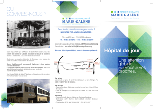 Hôpital de jour - Maison de Santé Marie Galène