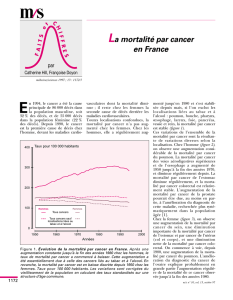 La mortalité par cancer en France - iPubli