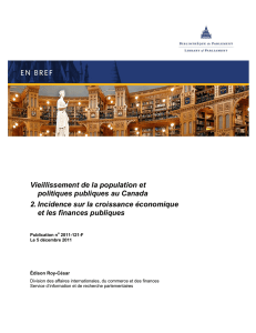 Vieillissement de la population et politiques publiques au Canada 2