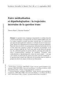 Entre médicalisation et dépathologisation : la