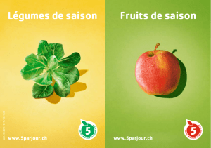 Fruits de saison Légumes de saison