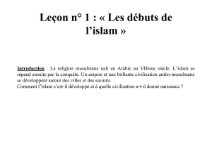 Leçon n° 1 les débuts de l`islam entier - E