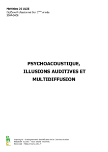 Psychoacoustique, illusions auditives et multidiffusion