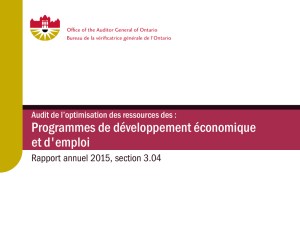3.04 Programmes de développement économique et d`emploi