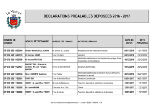 declarations prealables deposees 2016 - 2017