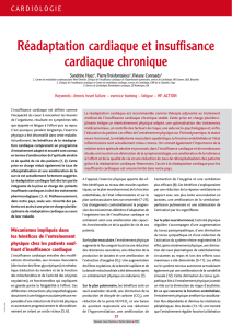 Réadaptation cardiaque et insuffisance cardiaque chronique