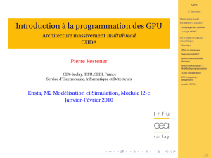Introduction à la programmation des GPU