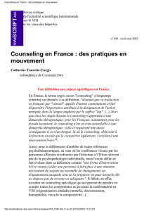 Counseling en France : des pratiques en mouvement