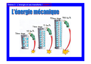 Thème 3 : L`énergie et ses transferts / CHAP4
