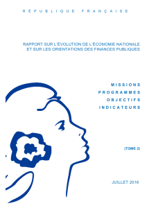 RAPPORT SUR L`ÉVOLUTION DE L`ÉCONOMIE NATIONALE ET