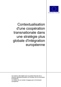 Contextualisation d`une coopération transnationale dans une