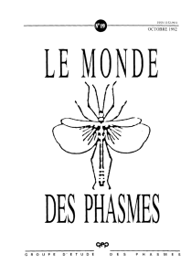 Le Monde des Phasmes 19 (Octobre 1992)
