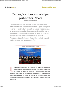 Beijing, le crépuscule asiatique post-Bretton
