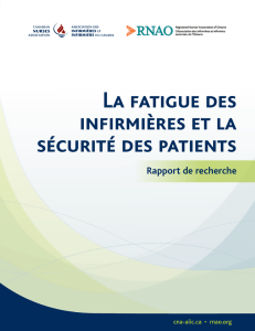 La fatigue des infirmières et la sécurité des patients