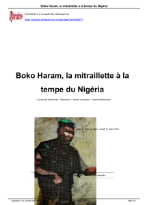 Boko Haram, la mitraillette à la tempe du Nigéria