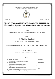 ETUDE ECONOMIQUE DES CANCERS AU MAROC