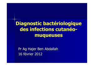 Diagnostic bactériologique des infections cutanéo
