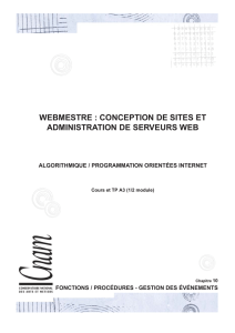 webmestre : conception de sites et administration de serveurs web