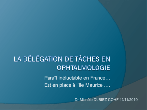 delegation de tache en2010 - Le collège des ophtalmologistes