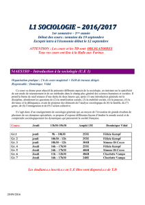 L1 SOCIOLOGIE – 2016/2017 - Université Paris Diderot