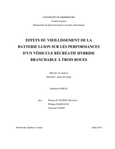 effets du vieillissement de la batterie li