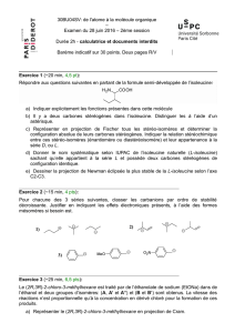 30BU04SV: de l`atome à la molécule organique – Examen du 18
