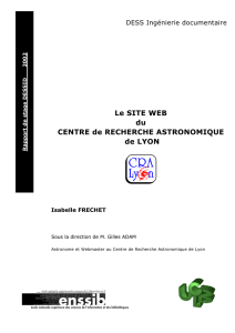 site web du Centre de Recherche Astronomique de Lyon