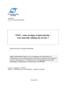 NTIC, vente en ligne et interactivité : Une nouvelle relation de