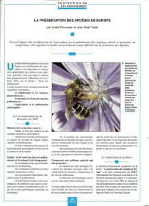la préservation des Apoïdes en Europe / Insectes n° 99