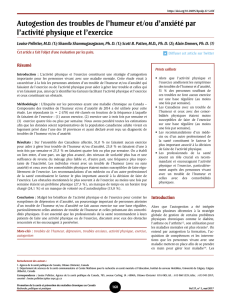 Autogestion des troubles de l`humeur et/ou d`anxiété par l