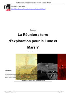 La Réunion : terre d`exploration pour la Lune et Mars