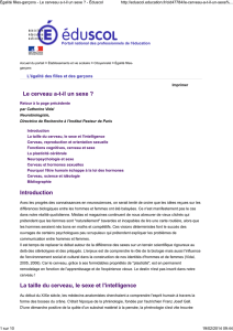 Le cerveau a-t-il un sexe