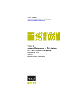 TC101C Analyse Harmonique et Distributions