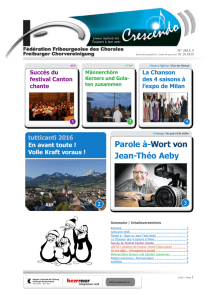 Crescendo no 3, 2015 - Fédération fribourgeoise des chorales