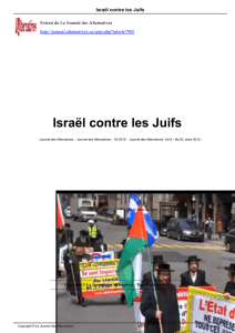 Israël contre les Juifs - Le Journal des Alternatives