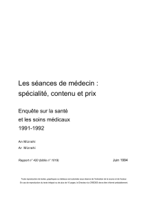 Les séances de médecin : spécialité, contenu et prix