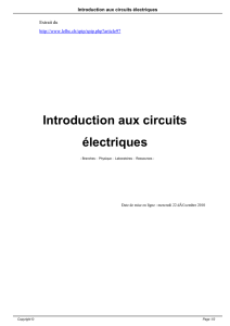 Introduction aux circuits électriques