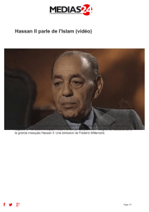 Hassan II parle de l`Islam (vidéo)