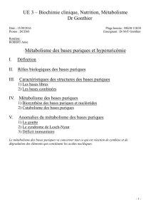 UE 3 – Biochimie clinique, Nutrition, Métabolisme Dr Gonthier