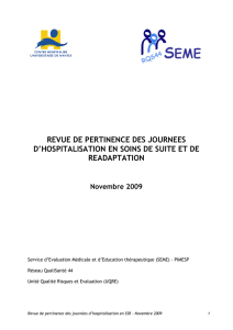 revue de pertinence des journees d`hospitalisation en ssr