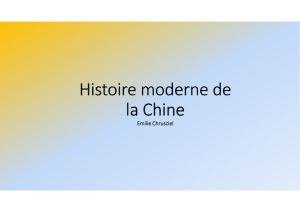 Histoire moderne de la Chine - Traduction Assermentée Chinois
