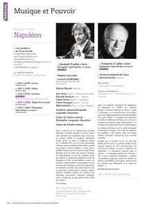 Napoléon Musique et Pouvoir - Festival Radio France Montpellier