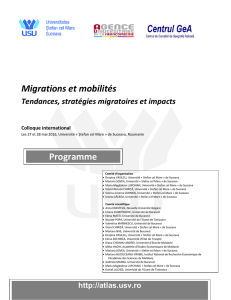 Migrations et mobilités Programme