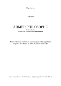 ahmed philosophe - Balagan Système