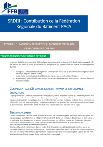 SRDEII : Contribution de la Fédération Régionale du Bâtiment PACA