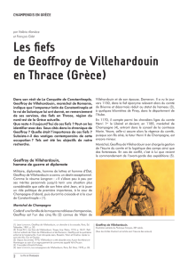 Les fiefs de Geoffroy de Villehardouin en Thrace (Grèce) par Valérie