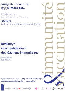 NetBioDyn et la modélisation des réactions immunitaires