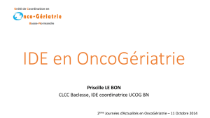 IDE en oncogériatrie - Unité de Coordination en Onco